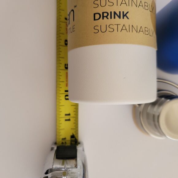 4OCEAN Insulated Blue & White Stainless Steel Reusable Water Bottles Set Of 2 - Picture 13 of 13